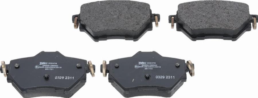 Valeo 302478 - Brake Pad Set, disc brake www.parts5.com