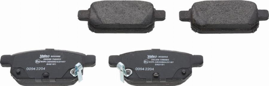 Valeo 302582 - Brake Pad Set, disc brake www.parts5.com