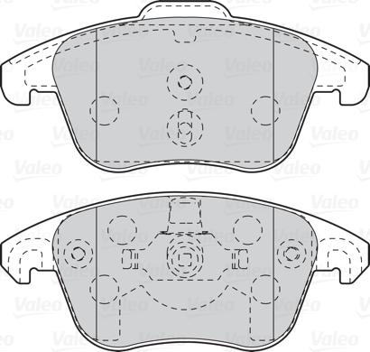 Valeo 302099 - Zestaw klocków hamulcowych, hamulce tarczowe www.parts5.com