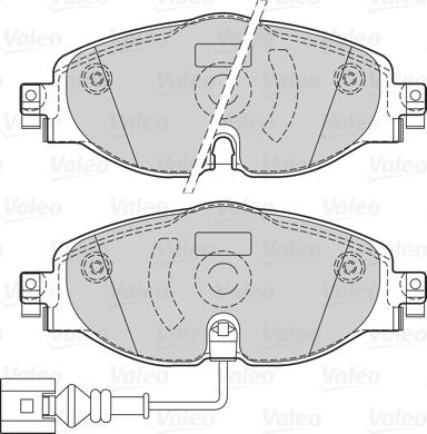 Valeo 302145 - Комплект спирачно феродо, дискови спирачки www.parts5.com