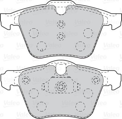 Valeo 302106 - Комплект спирачно феродо, дискови спирачки www.parts5.com