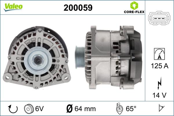 Valeo 200059 - Alternator parts5.com