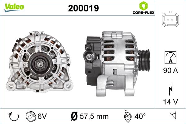 Valeo 200019 - Generátor www.parts5.com