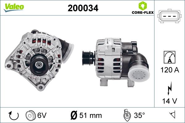 Valeo 200034 - Generátor www.parts5.com