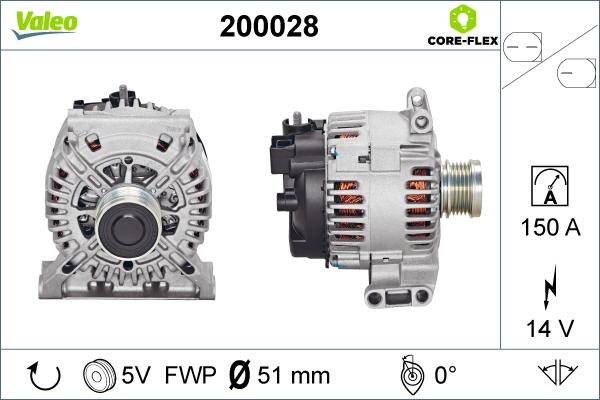 Valeo 200028 - Alternatör www.parts5.com