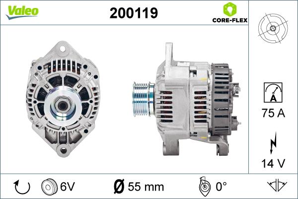 Valeo 200119 - Alternateur www.parts5.com