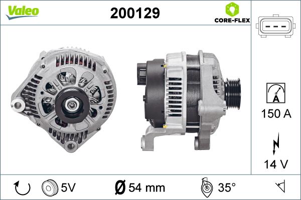 Valeo 200129 - Alternador www.parts5.com