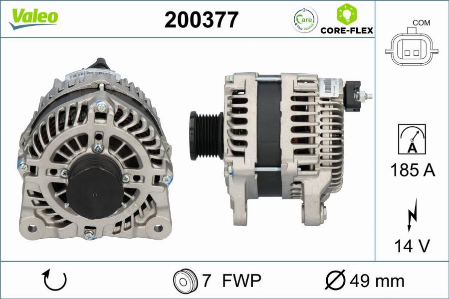 Valeo 200377 - Alternátor www.parts5.com