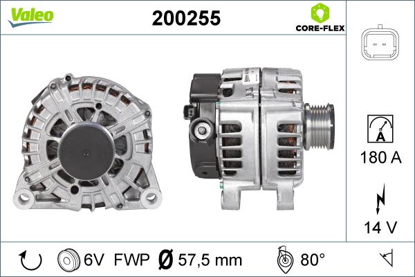 Valeo 200255 - Generator / Alternator www.parts5.com