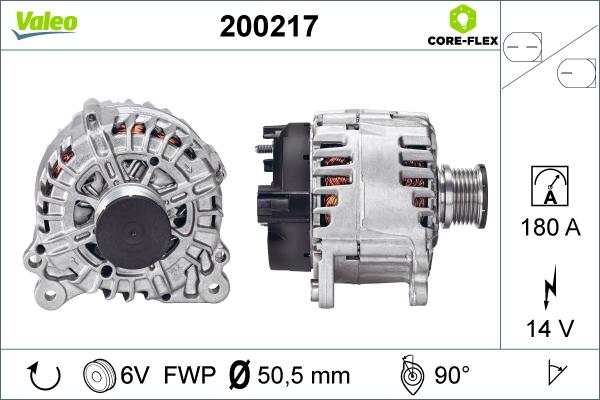 Valeo 200217 - Генератор www.parts5.com