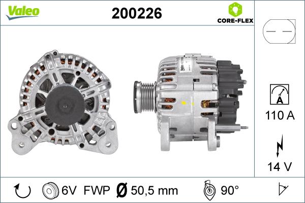 Valeo 200226 - Alternador www.parts5.com