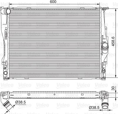 Valeo 701542 - Radiator, engine cooling www.parts5.com