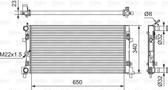 Valeo 701522 - Радиатор, охлаждане на двигателя www.parts5.com