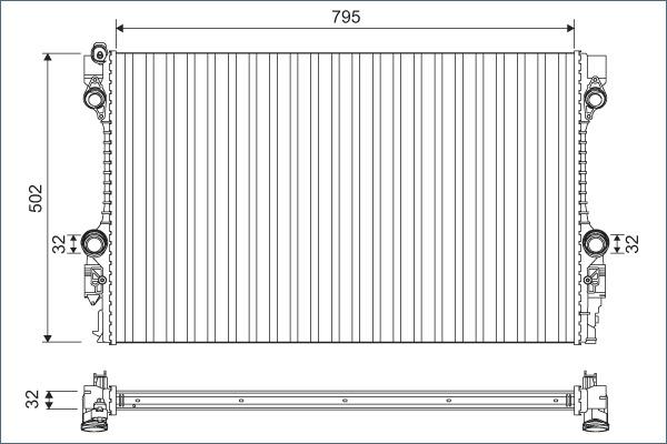 Valeo 701126 - Radiator, engine cooling www.parts5.com