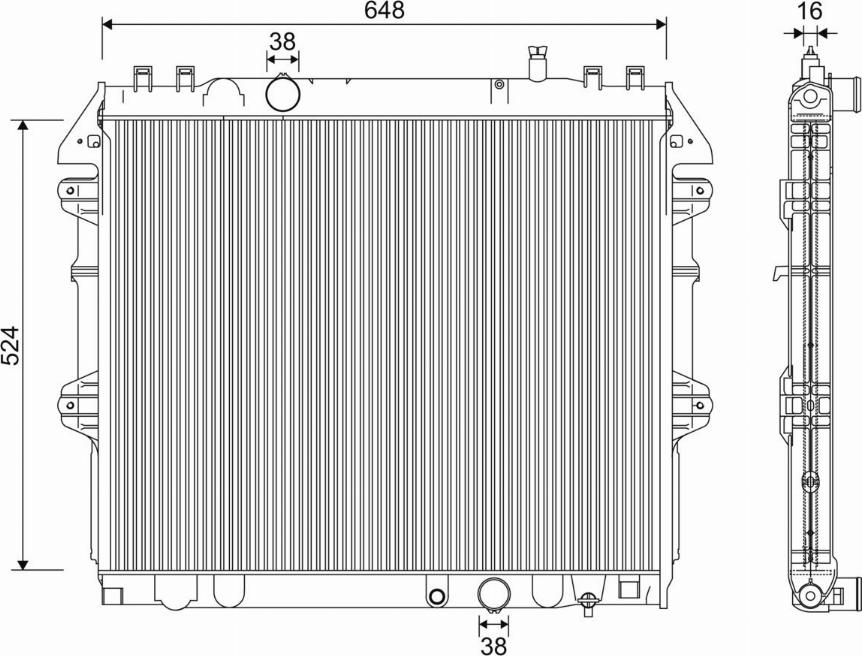 Valeo 701345 - Chladič, chlazení motoru www.parts5.com