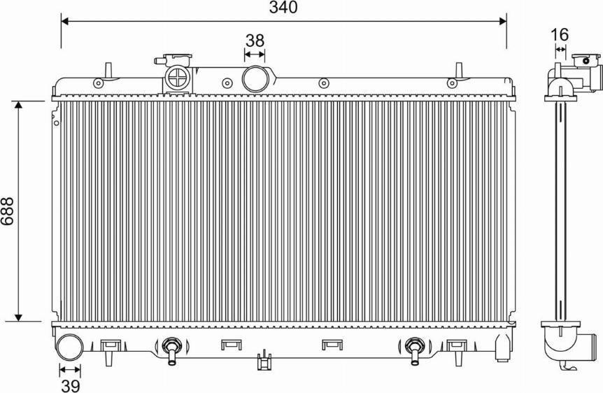 Valeo 701204 - Hladnjak, hlađenje motora www.parts5.com