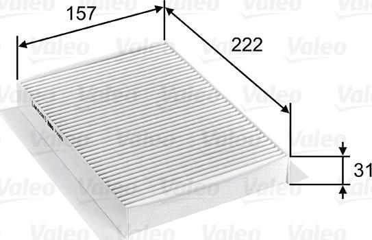 Valeo 715809 - Filtro, aire habitáculo www.parts5.com