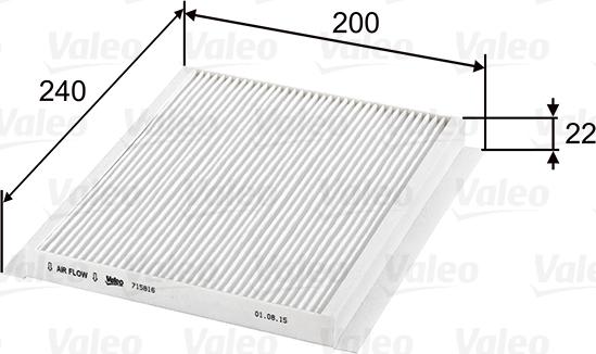 Valeo 715816 - Filter, zrak notranjega prostora www.parts5.com