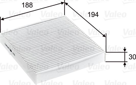 Valeo 715755 - Filtre, kabin havası www.parts5.com