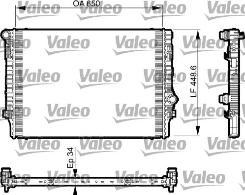 Valeo 735548 - Радиатор, охлаждение двигателя www.parts5.com