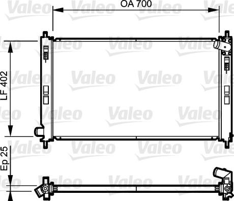 Valeo 735200 - Radiator, engine cooling www.parts5.com