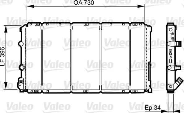 Valeo 732050 - Hűtő, motorhűtés www.parts5.com