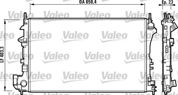 Valeo 732879 - Hladilnik, hlajenje motorja www.parts5.com