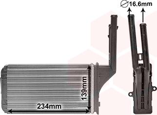 Van Wezel 40006049 - Heat Exchanger, interior heating www.parts5.com