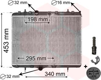 Van Wezel 40002255 - Radiator, engine cooling parts5.com