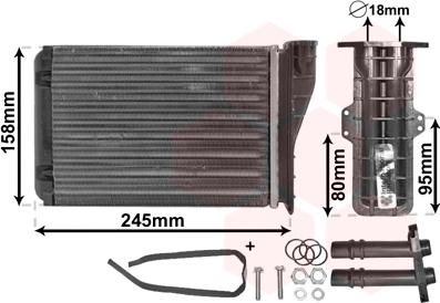 Van Wezel 43006249 - Heat Exchanger, interior heating www.parts5.com