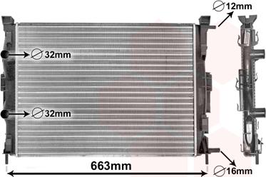 Van Wezel 43002307 - Chłodnica, układ chłodzenia silnika parts5.com