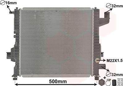 Van Wezel 43002262 - Radiator, engine cooling parts5.com