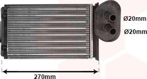 Van Wezel 58006296 - Schimbator caldura, incalzire habitaclu www.parts5.com