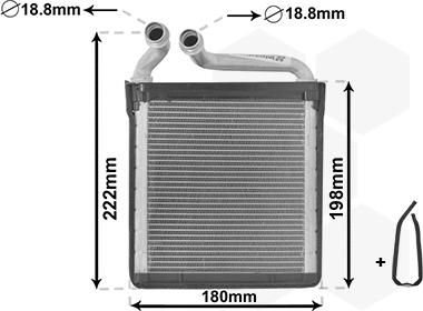 Van Wezel 58006256 - Теплообменник, отопление салона www.parts5.com