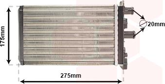 Van Wezel 58006239 - Schimbator caldura, incalzire habitaclu www.parts5.com