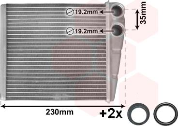 Van Wezel 58006229 - Izmenjivač toplote, grejanje unutrašnjeg prostora www.parts5.com