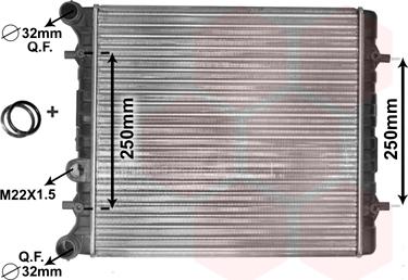 Van Wezel 58002152 - Radiator, engine cooling www.parts5.com