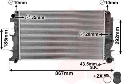 Van Wezel 58002271 - Radiator, engine cooling www.parts5.com