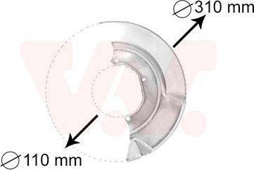 Van Wezel 5874371 - Chapa protectora contra salpicaduras, disco de freno www.parts5.com