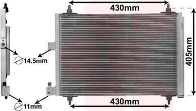 Van Wezel 09005173 - Condensator, climatizare www.parts5.com