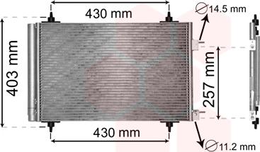 Van Wezel 09005230 - Condenser, air conditioning www.parts5.com