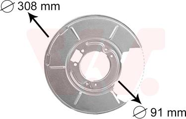 Van Wezel 0646373 - Splash Panel, guard, brake disc parts5.com