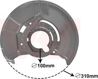 Van Wezel 0640371 - Splash Panel, guard, brake disc parts5.com