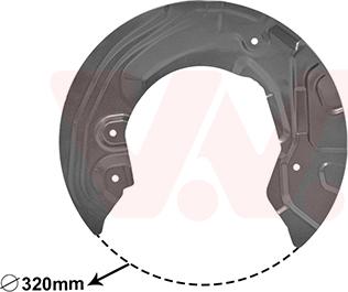 Van Wezel 0627372 - Protectie stropire,disc frana www.parts5.com