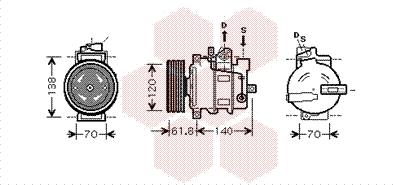 Van Wezel 0300K279 - Kompresor, klimtatska naprava www.parts5.com