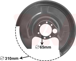 Van Wezel 0322374 - Protectie stropire,disc frana www.parts5.com