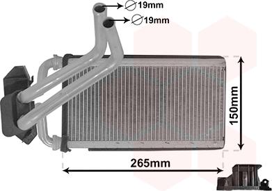 Van Wezel 07006140 - Heat Exchanger, interior heating www.parts5.com