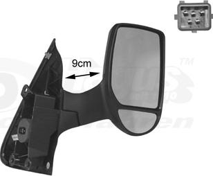 Van Wezel 1898808 - Outside Mirror www.parts5.com