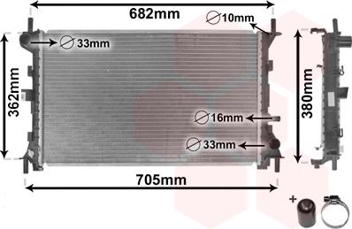 Van Wezel 18002264 - Radiator, engine cooling www.parts5.com