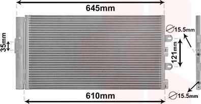 Van Wezel 17005298 - Condenser, air conditioning www.parts5.com